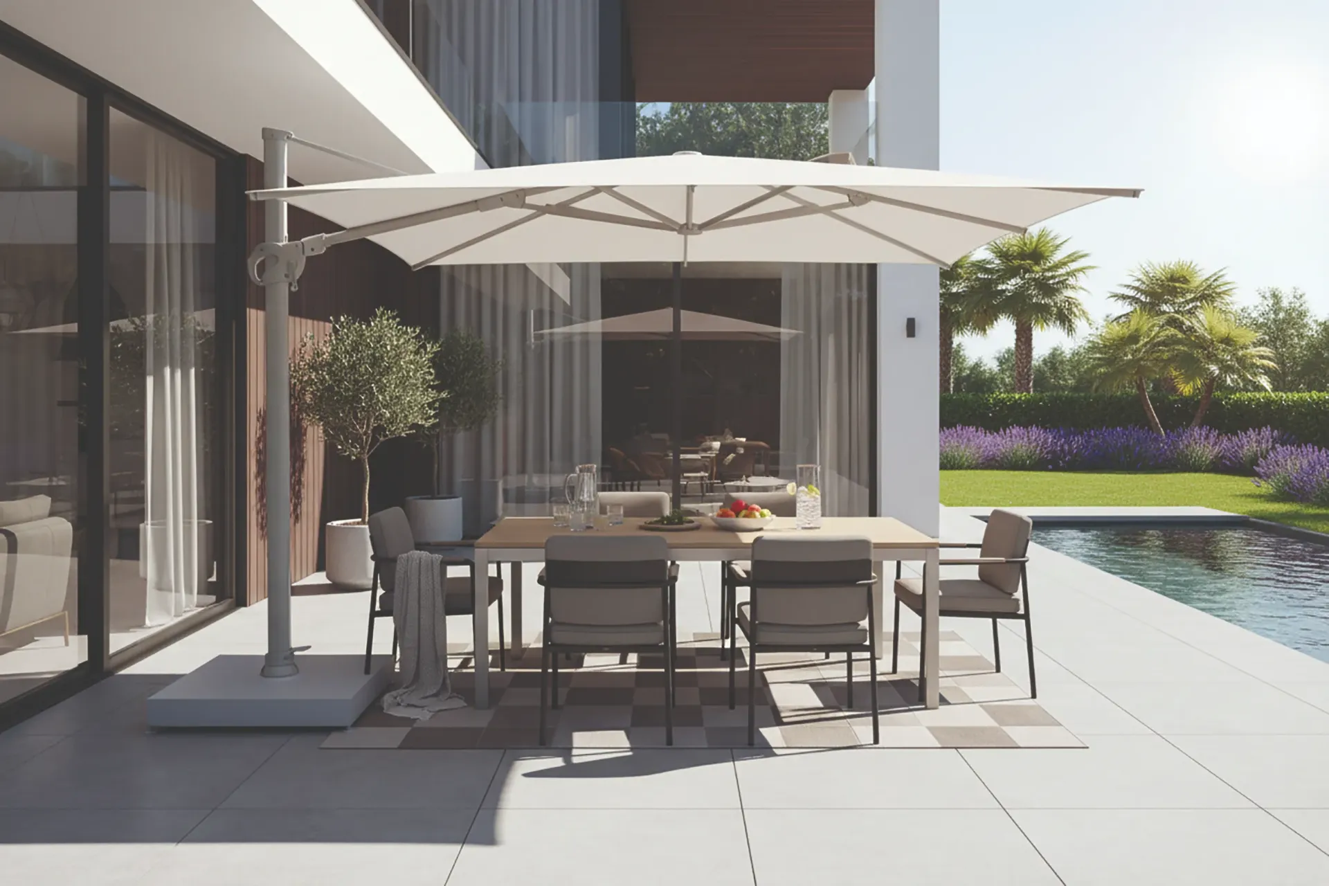 [UMSAM300X300-A01C103] SAMA (alu white canopy light grey)