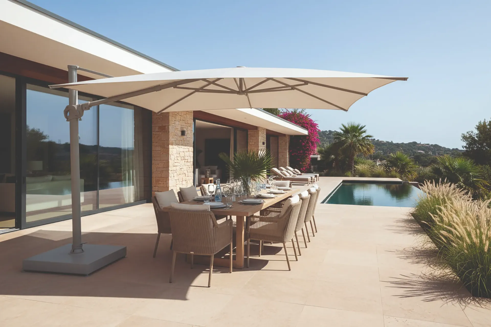 [UMTAM350X350-A01C003] TAMU (3.5m *3.5m, alu white canopy epicea)